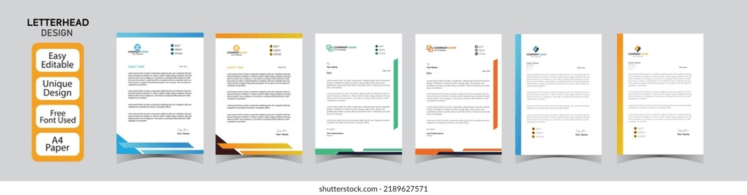 Abstract Letterhead Design Modern Business Letterhead Design, Honey production company stationery design