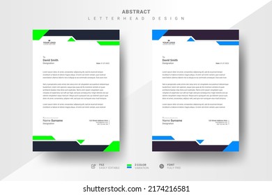 Diseño de plantilla de diseño de membrete abstracto