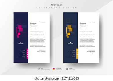 Abstract letterhead design template for business and company