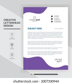 Abstract letterhead design template. modern business letterhead design template, corporate letterhead, flyer layout