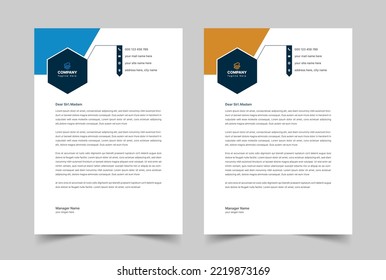 Plantilla de diseño de membrete abstracta, encabezado de vectores, lista de impresión, plantillas de cabecera de letras de estilo empresarial
