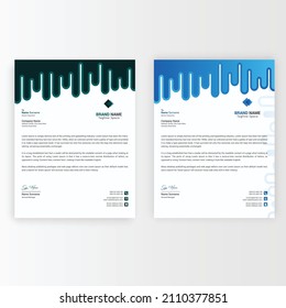 Abstract Letterhead. Modern Business Template Design, Ready To Print 