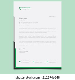 Abstract letterhead template. Creative corporate business letterhead design. Simple unique modern professional clean elegant style letterhead design template.