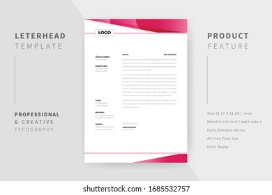Abstract letterhead template design With professional  Style.