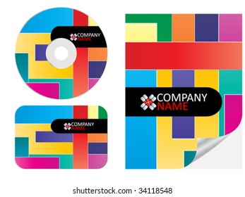 Abstract letterhead template design vector illustration