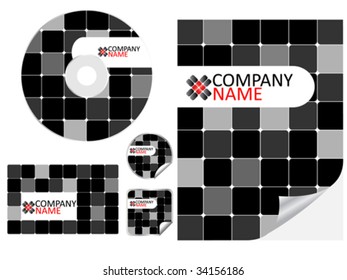 Abstract letterhead template design vector illustration