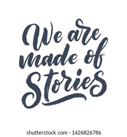 Abstract lettering about books and reading for poster design. Handwritten letters. Typography funny quote. Vector illustration