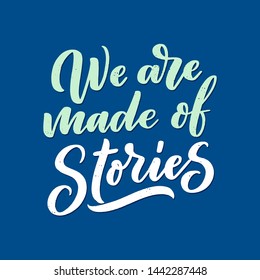 Abstract lettering about books and reading for poster design. Handwritten letters. Typography funny quote. Vector illustration
