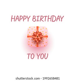 Abstract Lettering Happy Birthday Holiday Gift Background Vector Design Style Template For Poster Social Banner Cards Greeting Celebrate Label
