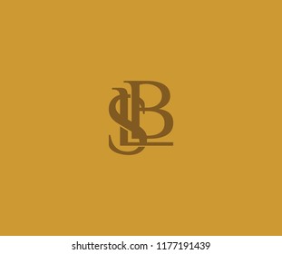 Abstract Lettering Typography Monogram Linked B L S Logo