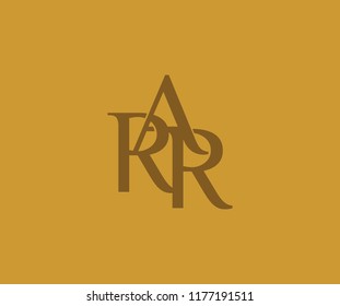 Abstract Lettering Typography Monogram Linked A R R Logo