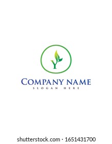 Abstract Letter/Initial Y with leaf logo design