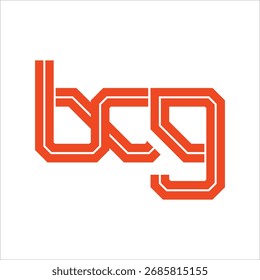 Abstraktes Buchstabenlogo b c g mit transparentem Hintergrund