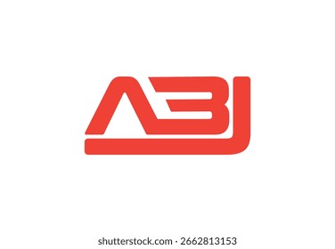 Diseño Abstractas del logotipo de la marca de letras rojo y blanco