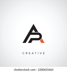 Abstract letters AP, PA, A, P initials monogram logo concept on luxury background.
