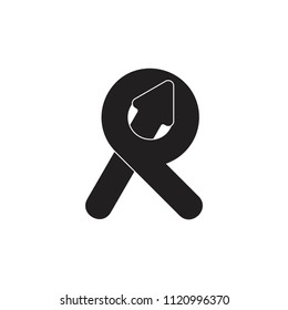 abstract letters ar arrow logo vector