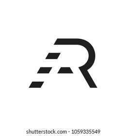 abstract letters ar motion design logo vector
