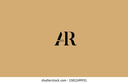 Abstract letters AR,RA,A and R logo 