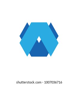 abstract letters av arrows logo vector