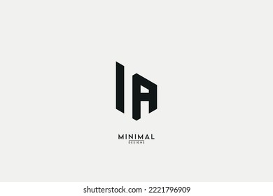 Abstract Letters BA, AB, B, A business Logo Initial Based Monogram Icon Vector.