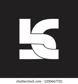 abstract letters bc simple linked logo vector