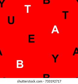 Abstract letters of beauty Seamless pattern red background industry. Design for banner for beauty, textile print, wrapping paper. Trend graphic glamour fashion seamless pattern in vogue style