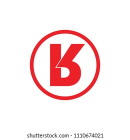 abstract letters bk linked design logo
