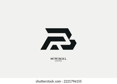 Cartas Resumen BR, RB, B, R Logotipo comercial Vector de iconos de monograma basado inicialmente.