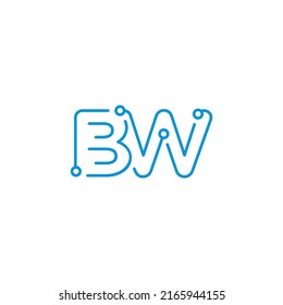 Abstract Letters BW Logo Design Template 001