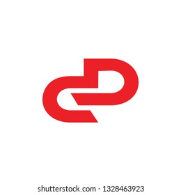 abstract letters cd simple geometric logo