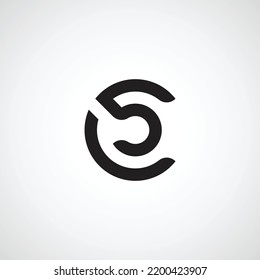 Abstract letters CS, SC, C, S initials monogram logo concept on luxury background.