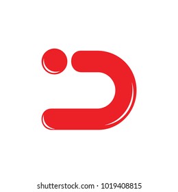 abstract letters d fluid style logo vector