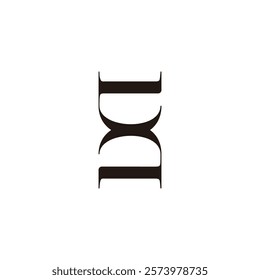 abstract letters d8 simple linked logo vector 