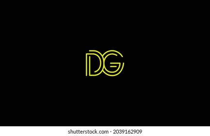 Letra abstracta diseño del logotipo de la DGs. Plantilla de diseño de emblema Mínimo Creativo,Premium. Símbolo gráfico de alfabeto para empresas. Identidad comercial. Elemento vector DG inicial
