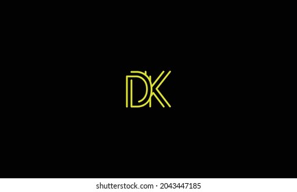 Abstract letterS DK logo design. Creative,Premium Minimal emblem design template. Graphic Alphabet Symbol for Corporate. Business Identity. Initial DK vector element
