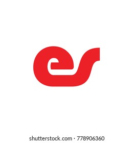 abstract letters es linked lines logo