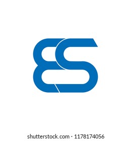 abstract letters es monogram logo vector