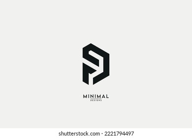 Abstract Letters FD, DF, F, D business Logo Initial Based Monogram Icon Vector.