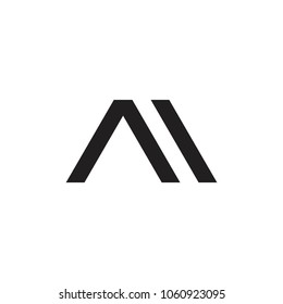 abstract letters am geometric logo