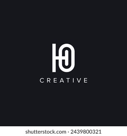 Abstract Letters HO OH Creative Logo Initial Based Monogram Icon Vector symbol.