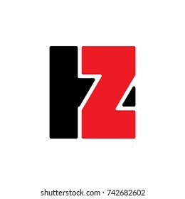 abstract letters HZ logo vector