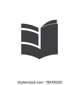abstract letters ij book shape logo vector