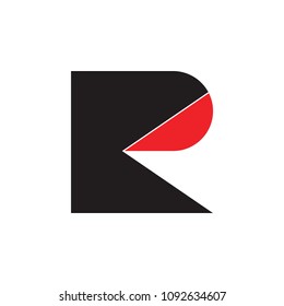 abstract letters kr simple design logo vector