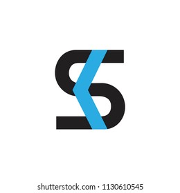 abstract letters ks arrow design logo vector