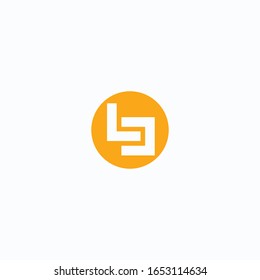 Abstrakte Buchstaben LM Kombination im Kreis. Logo-Design der Vektorillustration