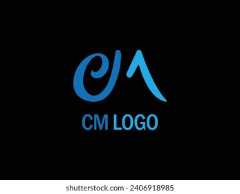 Abstrakte Buchstaben Logo Design CM Kapitalgeschäft für Unternehmen, Abstrakte CM Logos Monogrammbriefe, Design-Symbol für Firmenlogo Vektorsymbol.