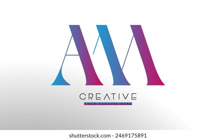 AM Abstract Letters Logo Monogram