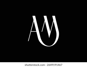 AM Abstract Letters Logo Monogram