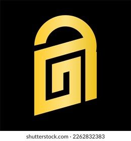 Letras abstractas Logotipo de negocio del vector Logomonograma