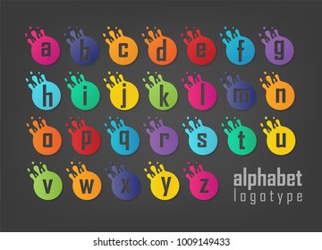 Abstract Letters logotype set. Suitable for trademarks, company logo, and other. Vector Illustration